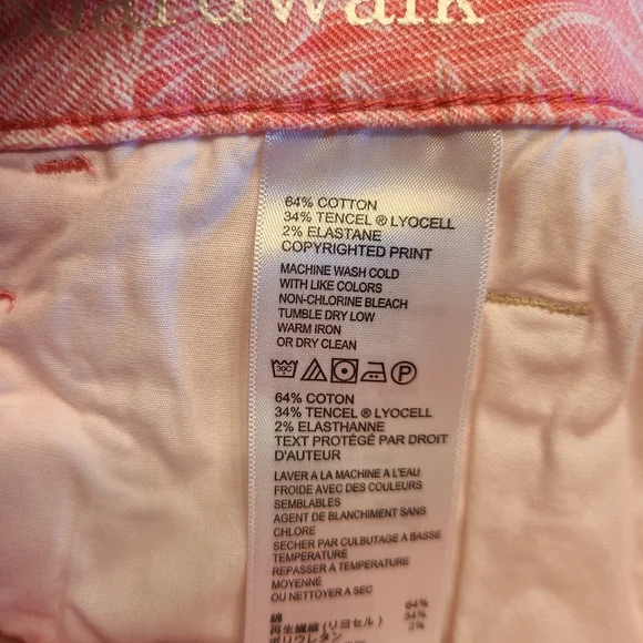 Tommy Bahama Denim Boardwalk Pink Floral 15" Clamdigger Shorts Size 30 - Picture 11 of 12